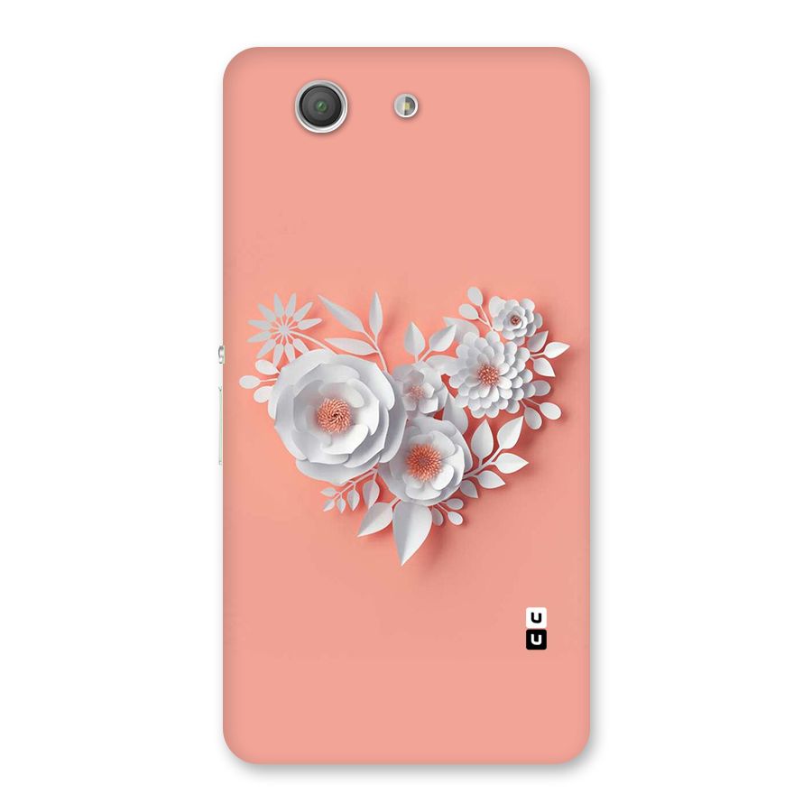 White Paper Flower Back Case for Xperia Z3 Compact