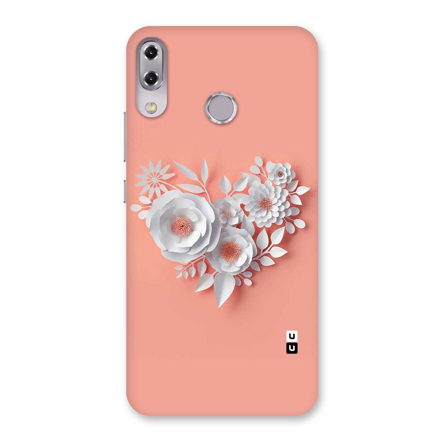 White Paper Flower Back Case for Zenfone 5Z
