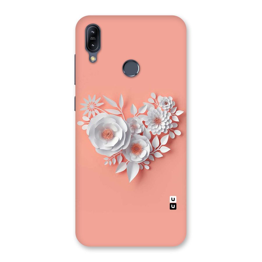 White Paper Flower Back Case for Zenfone Max M2