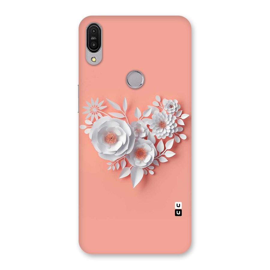 White Paper Flower Back Case for Zenfone Max Pro M1