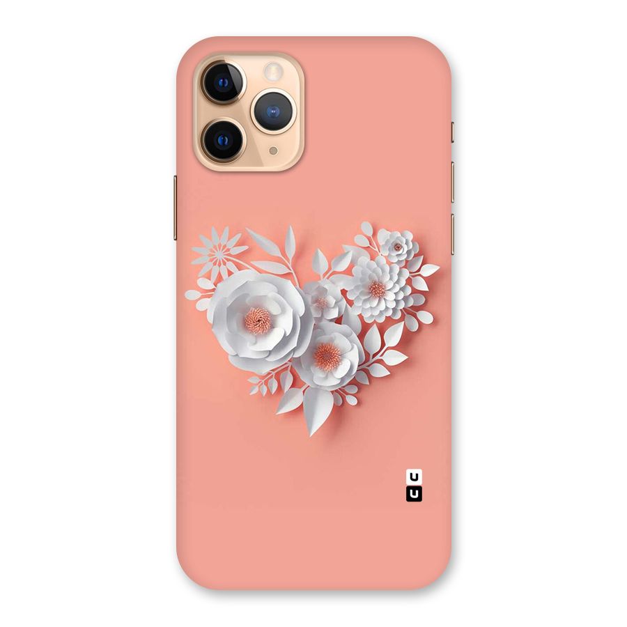 White Paper Flower Back Case for iPhone 11 Pro