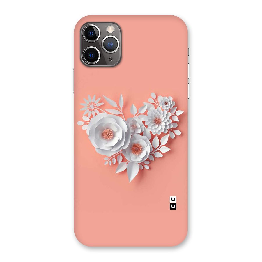 White Paper Flower Back Case for iPhone 11 Pro Max