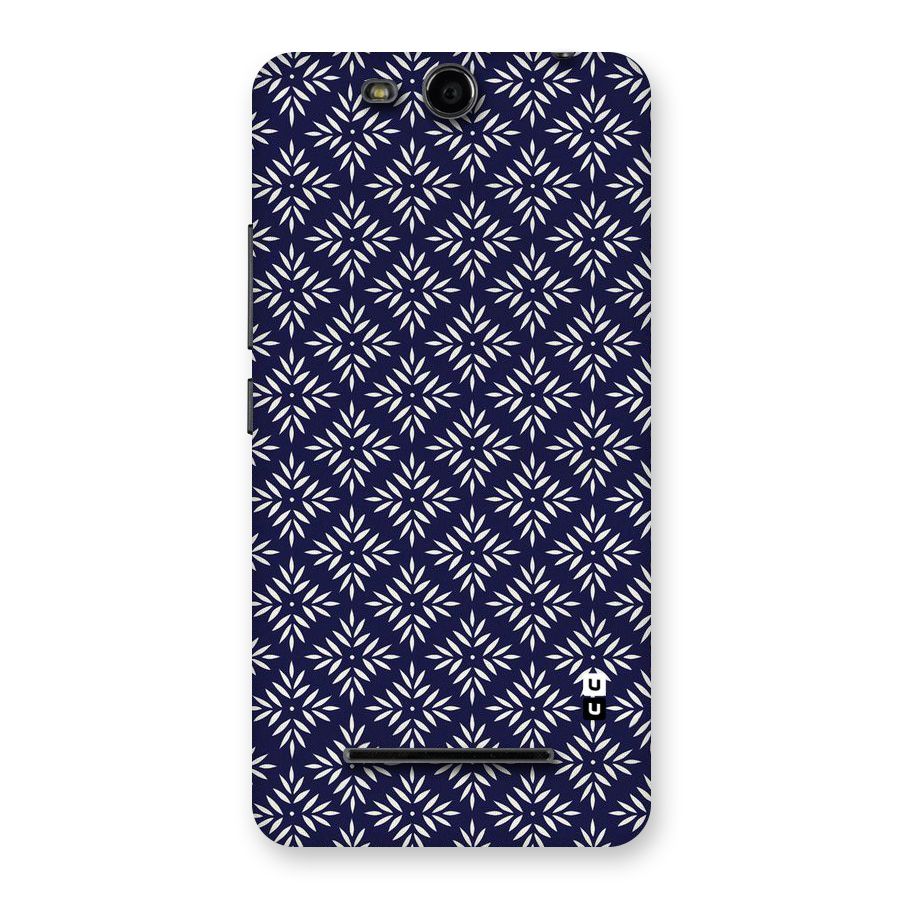 White Petals Pattern Back Case for Micromax Canvas Juice 3 Q392