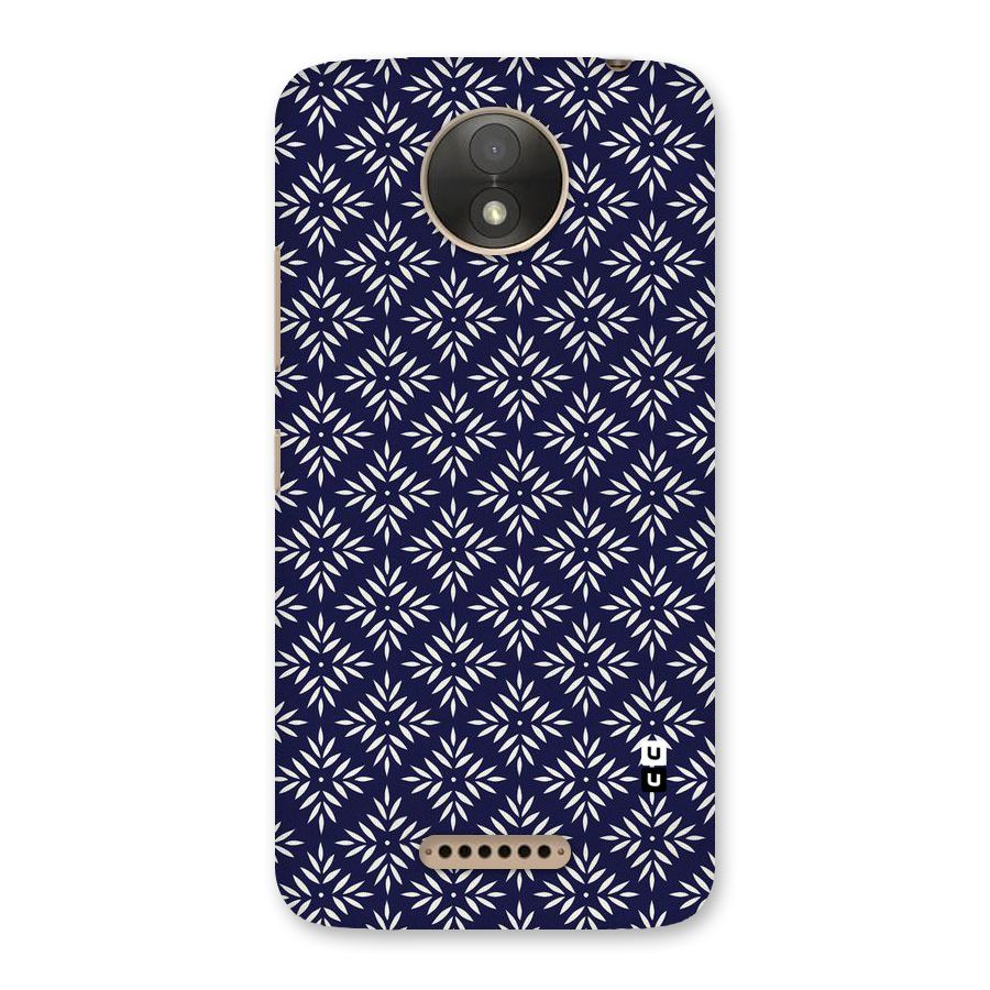 White Petals Pattern Back Case for Moto C Plus