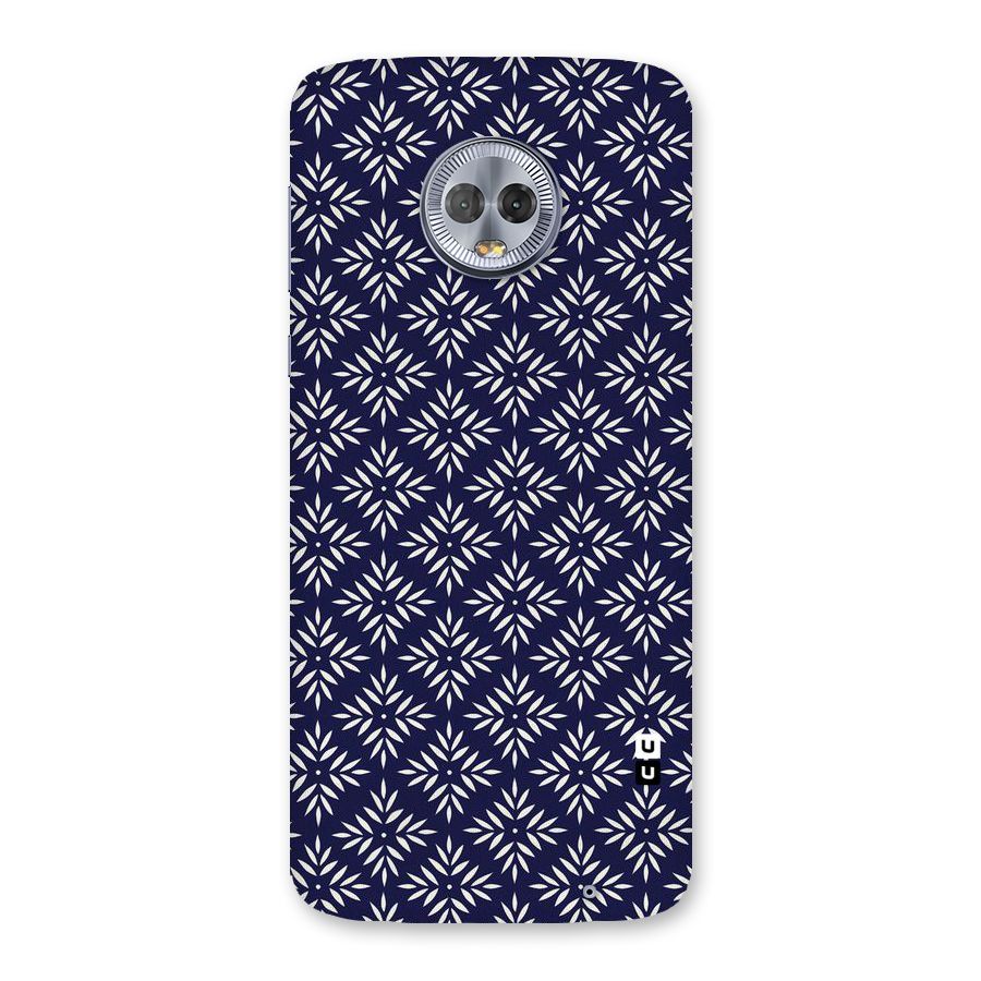 White Petals Pattern Back Case for Moto G6 Plus