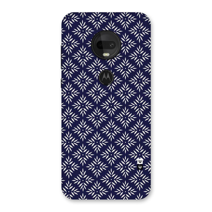 White Petals Pattern Back Case for Moto G7