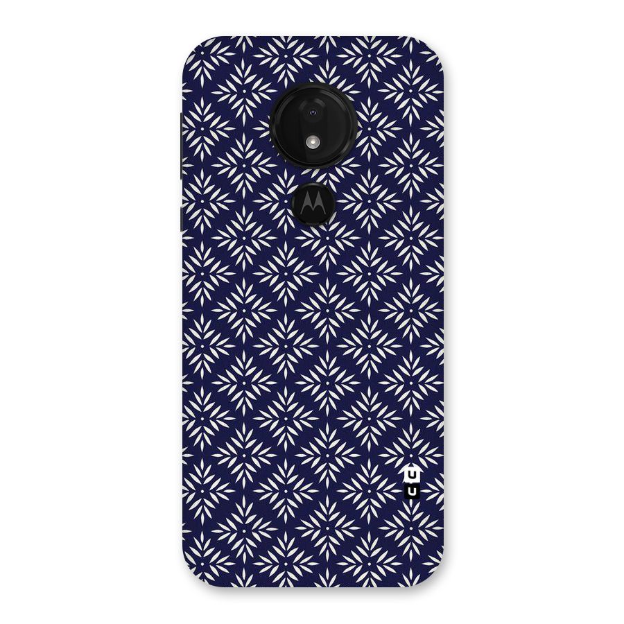 White Petals Pattern Back Case for Moto G7 Power