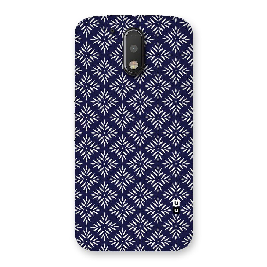 White Petals Pattern Back Case for Motorola Moto G4 Plus
