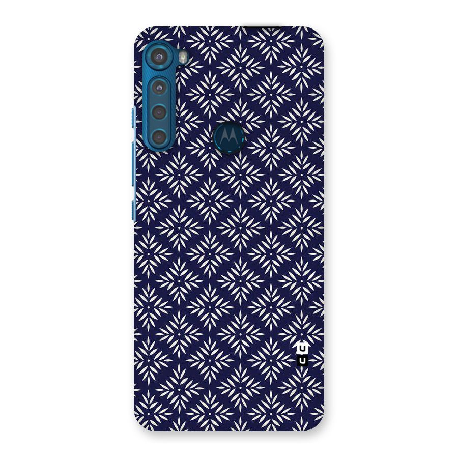 White Petals Pattern Back Case for Motorola One Fusion Plus