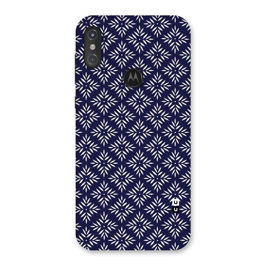 White Petals Pattern Back Case for Motorola One Power