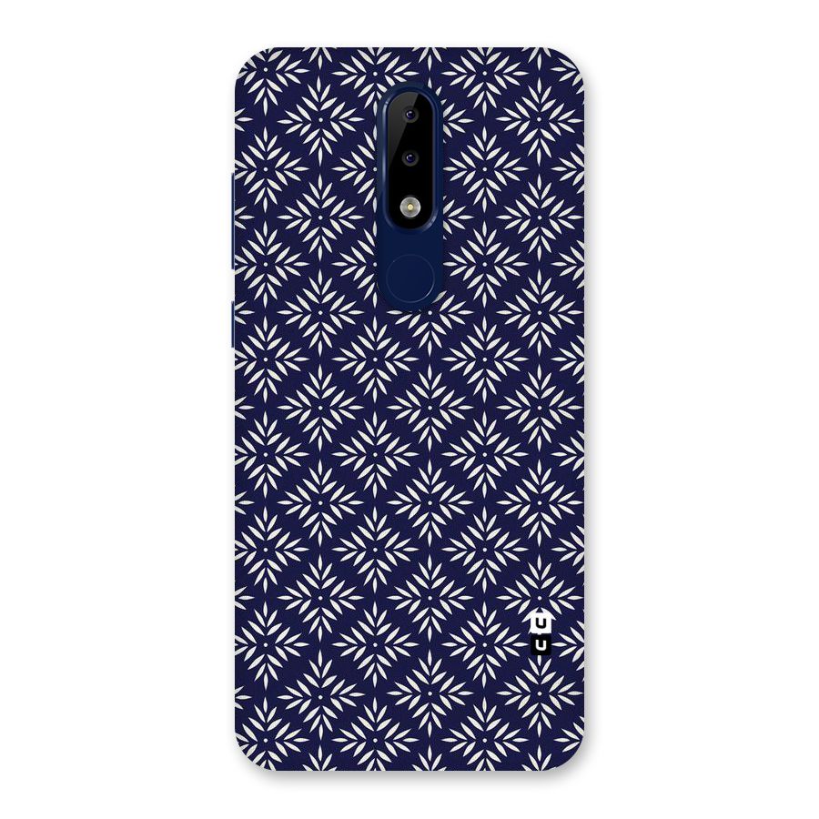 White Petals Pattern Back Case for Nokia 5.1 Plus