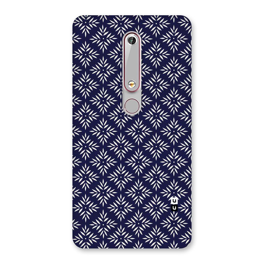 White Petals Pattern Back Case for Nokia 6.1