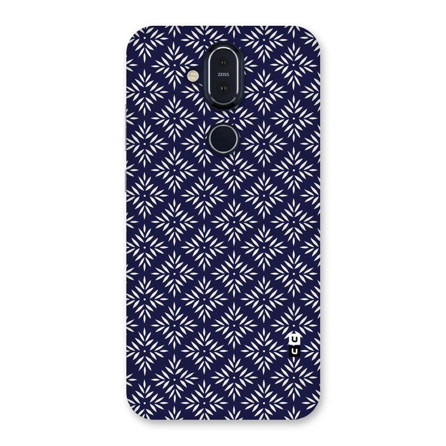 White Petals Pattern Back Case for Nokia 8.1