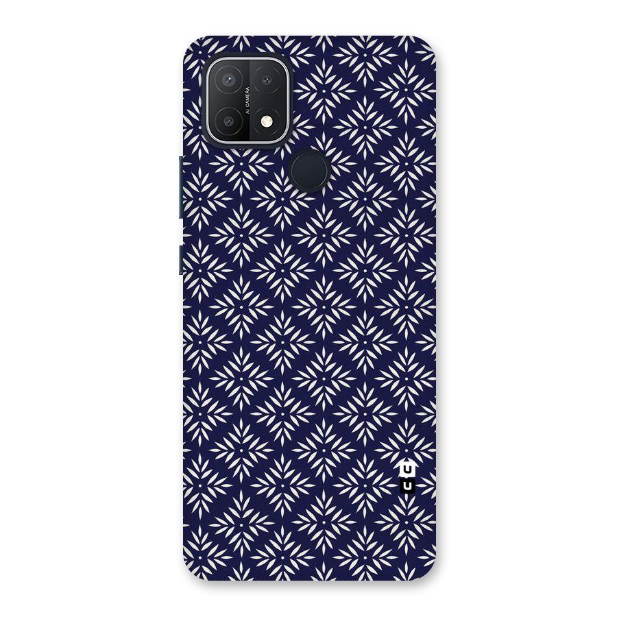 White Petals Pattern Back Case for Oppo A15s