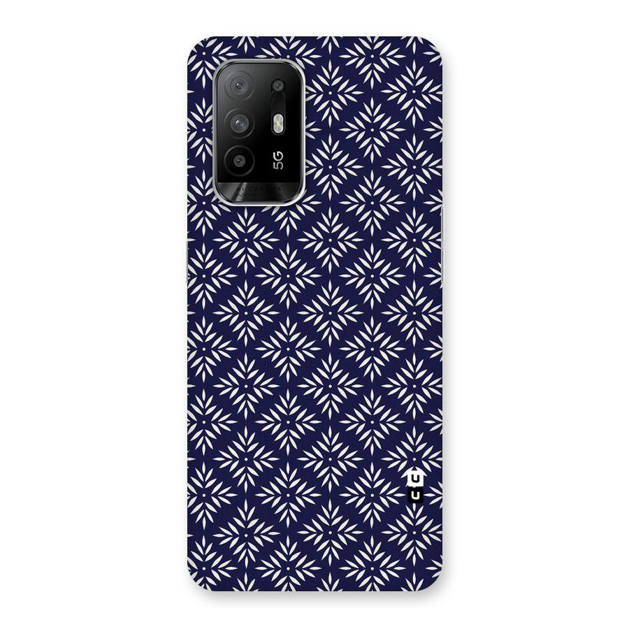 White Petals Pattern Back Case for Oppo F19 Pro Plus 5G