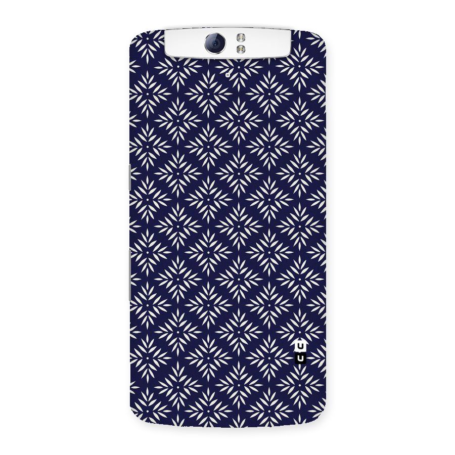 White Petals Pattern Back Case for Oppo N1