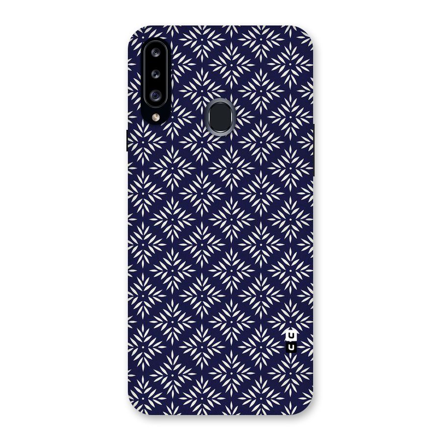 White Petals Pattern Back Case for Samsung Galaxy A20s