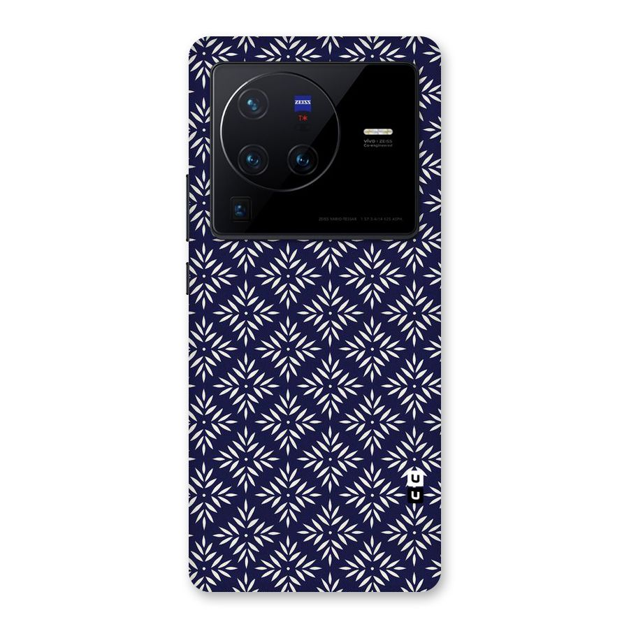 White Petals Pattern Back Case for Vivo X80 Pro
