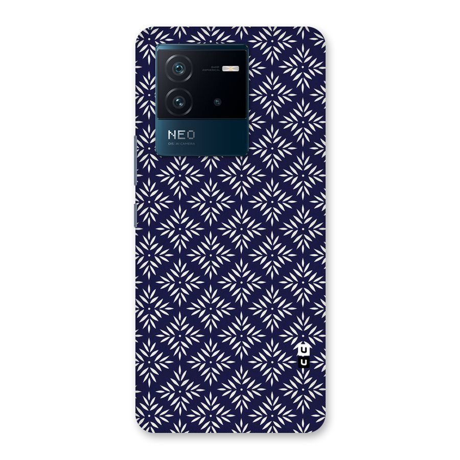 White Petals Pattern Back Case for Vivo iQOO Neo 6 5G