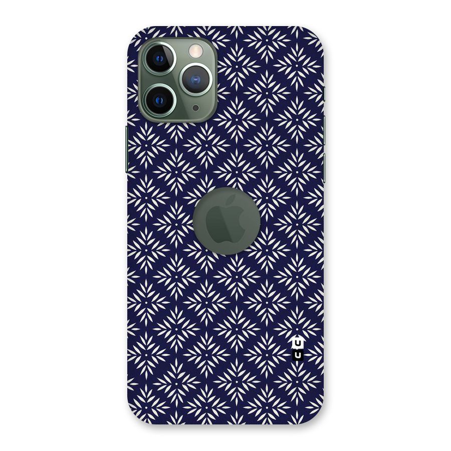 White Petals Pattern Back Case for iPhone 11 Pro Logo  Cut