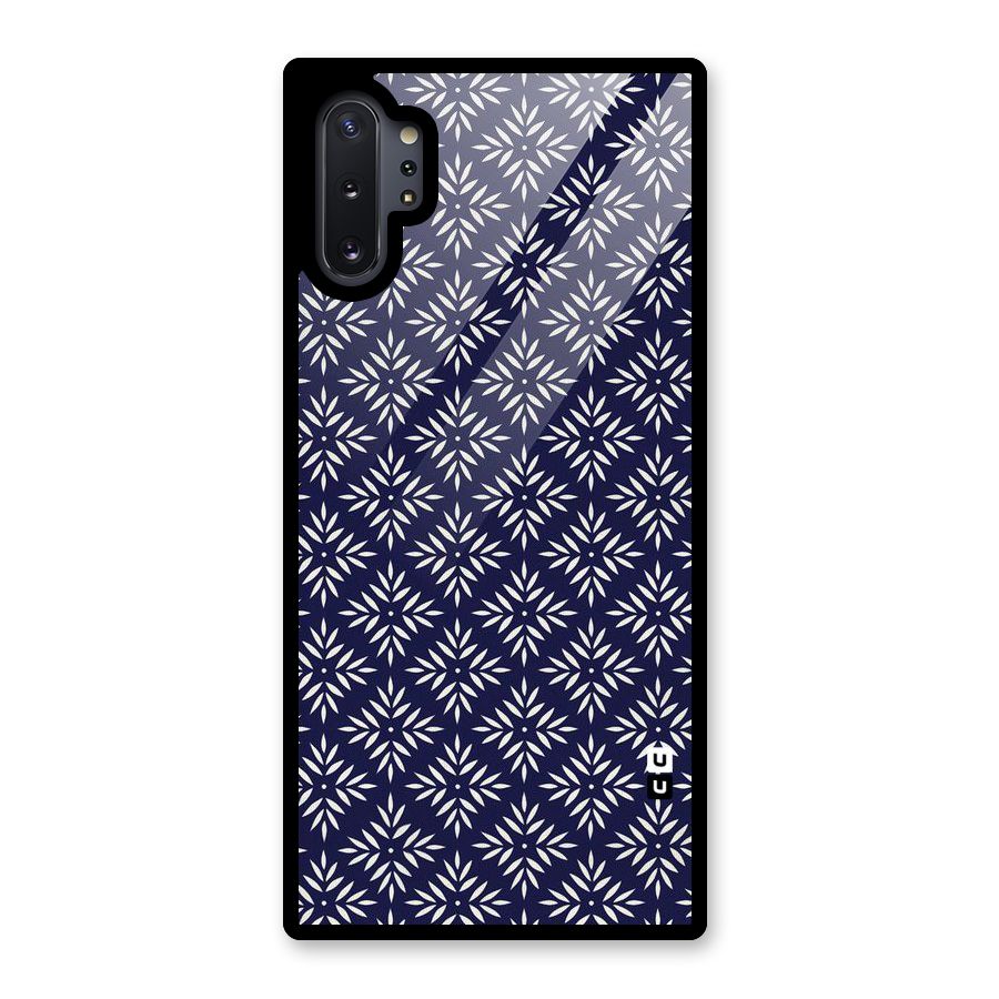 White Petals Pattern Glass Back Case for Galaxy Note 10 Plus
