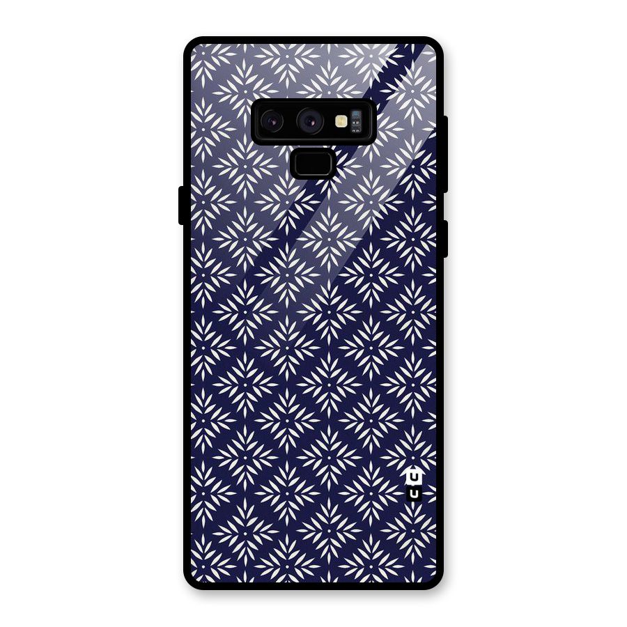 White Petals Pattern Glass Back Case for Galaxy Note 9