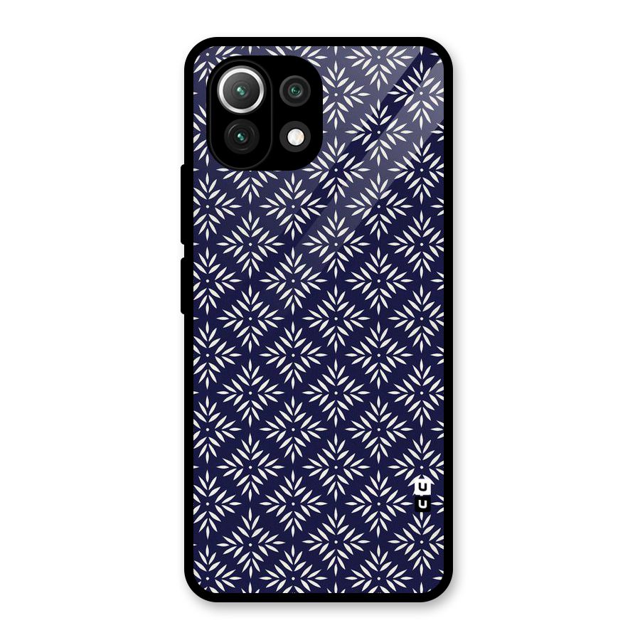 White Petals Pattern Glass Back Case for Mi 11 Lite NE 5G