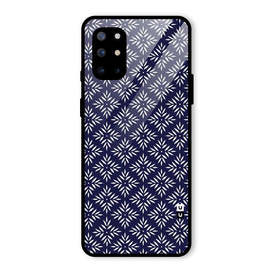 White Petals Pattern Glass Back Case for OnePlus 8T