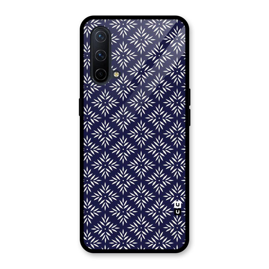 White Petals Pattern Glass Back Case for OnePlus Nord CE 5G