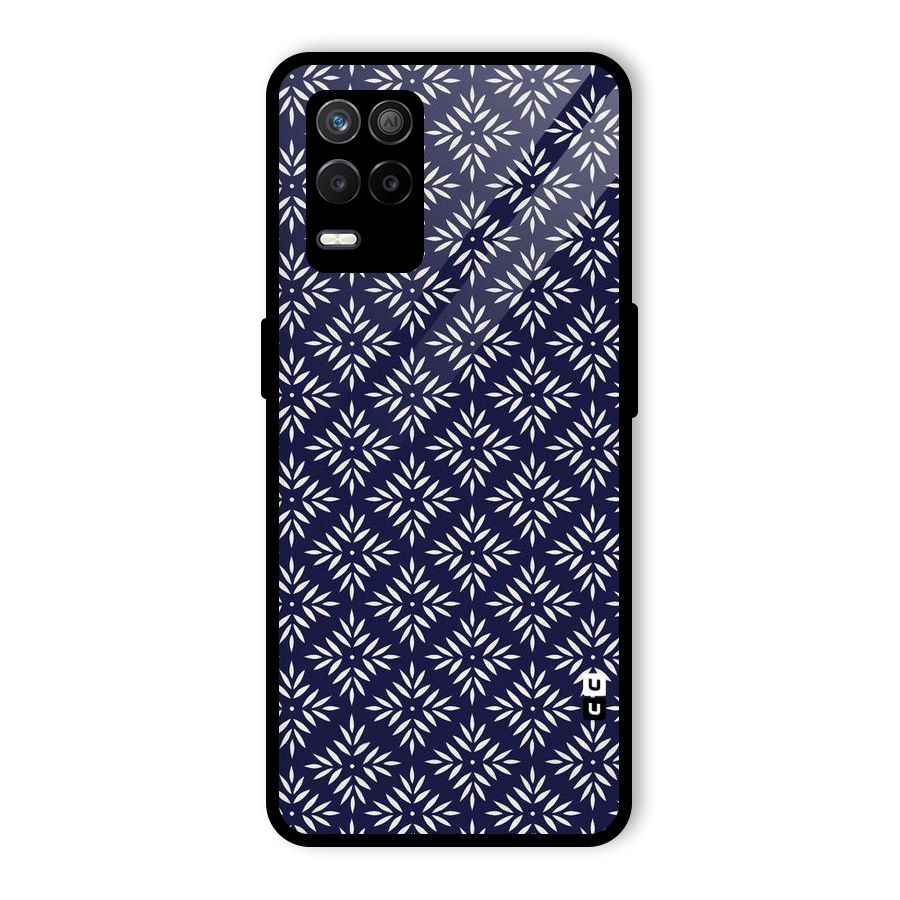 White Petals Pattern Glass Back Case for Realme 9 5G