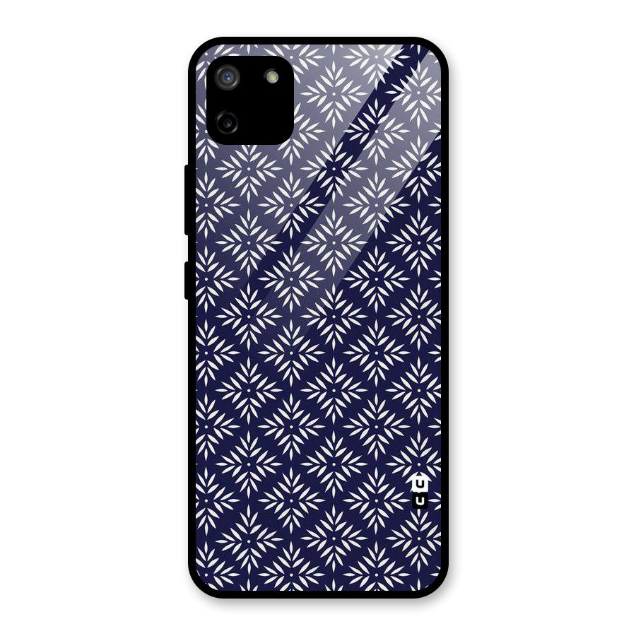 White Petals Pattern Glass Back Case for Realme C11