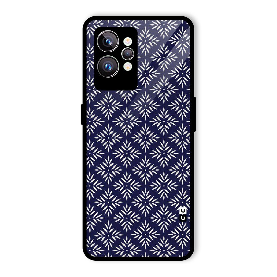 White Petals Pattern Glass Back Case for Realme GT2 Pro
