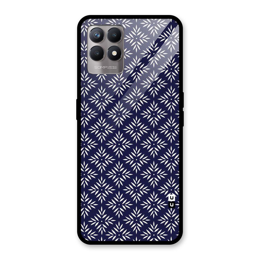 White Petals Pattern Glass Back Case for Realme Narzo 50