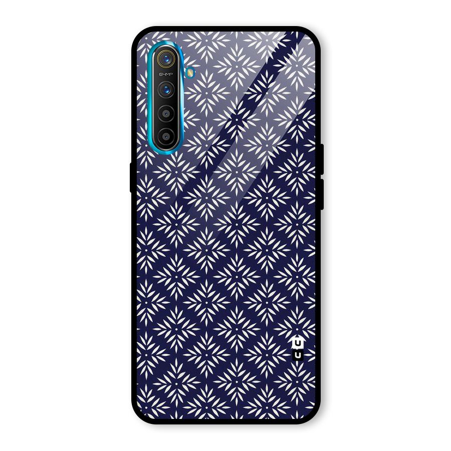 White Petals Pattern Glass Back Case for Realme X2