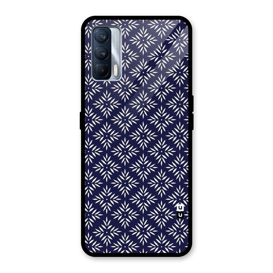 White Petals Pattern Glass Back Case for Realme X7