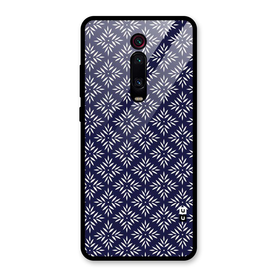 White Petals Pattern Glass Back Case for Redmi K20 Pro
