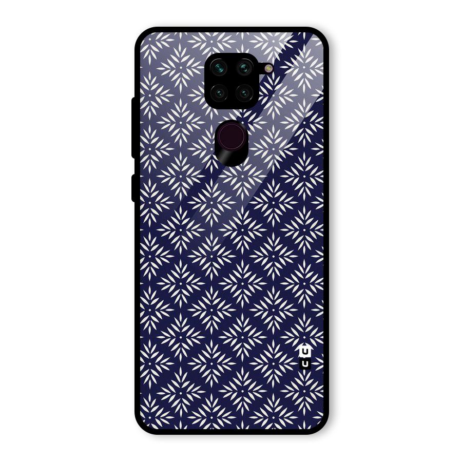 White Petals Pattern Glass Back Case for Redmi Note 9