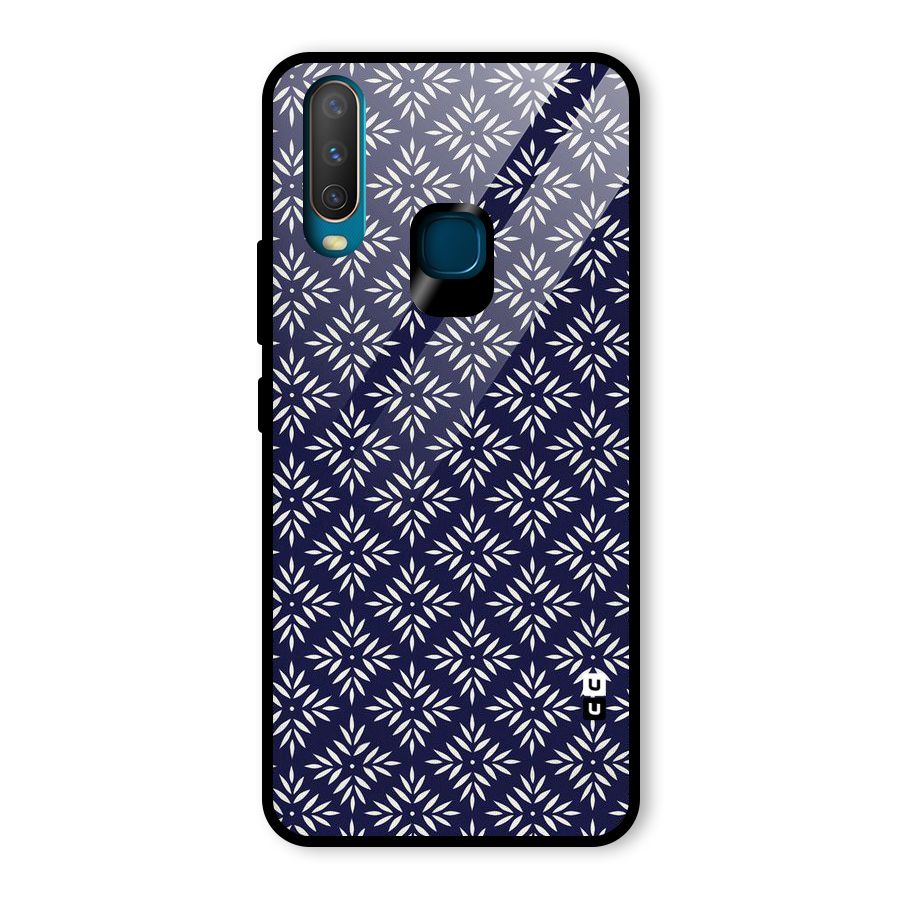 White Petals Pattern Glass Back Case for Vivo U10