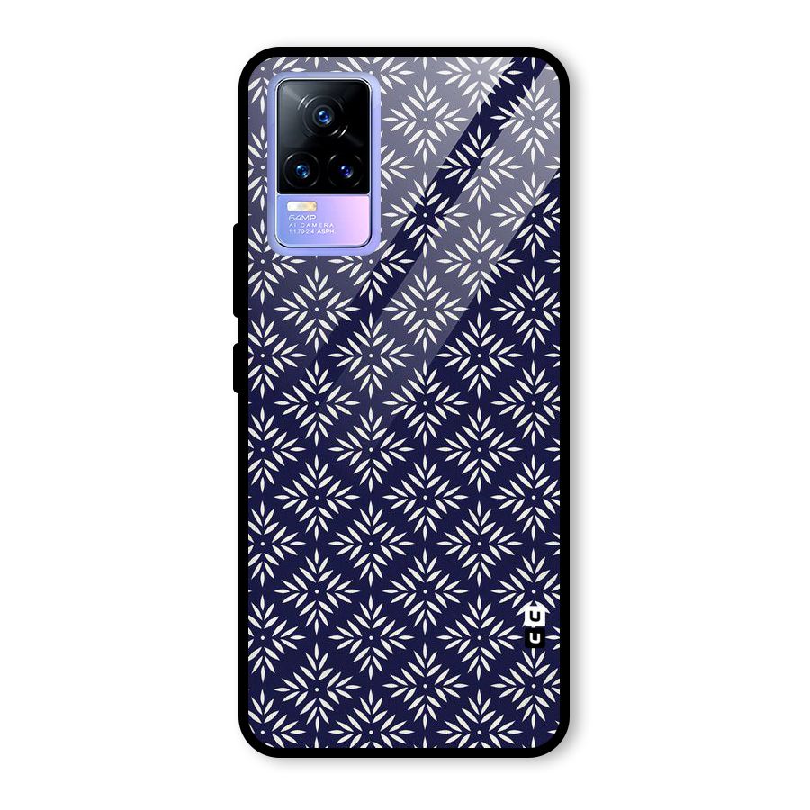 White Petals Pattern Glass Back Case for Vivo Y73