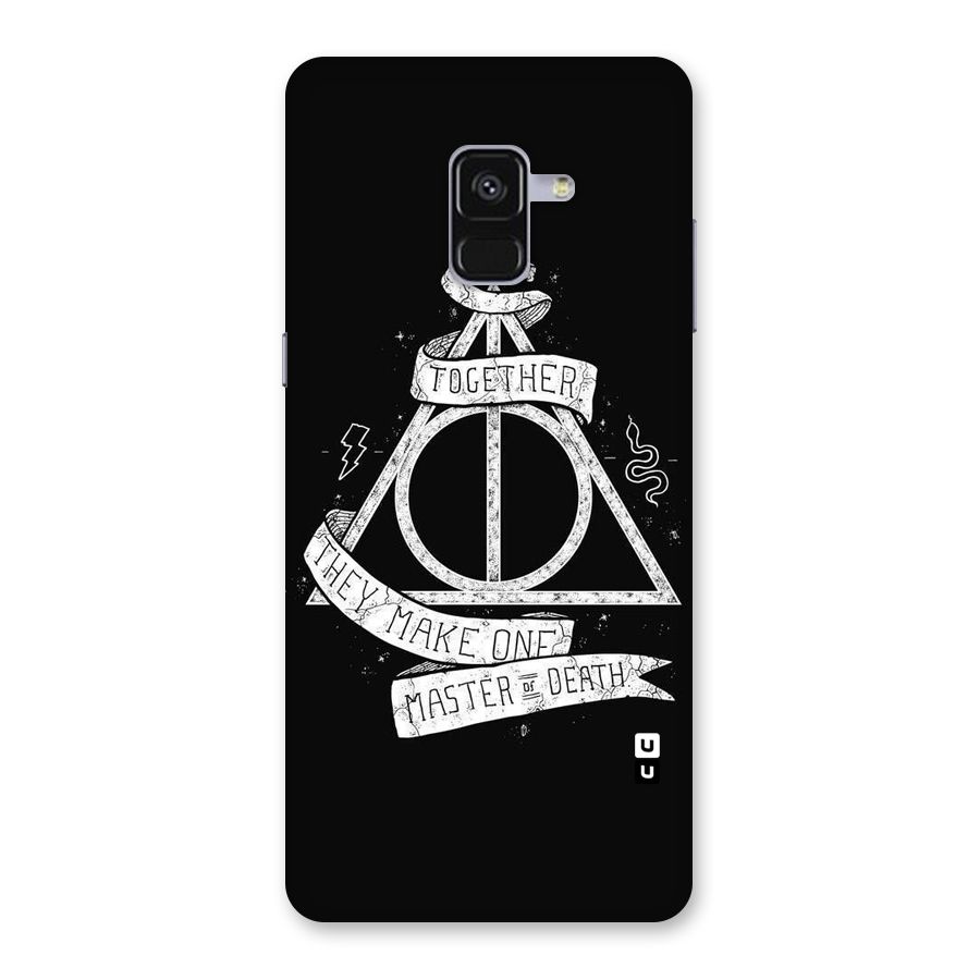 White Ribbon Back Case for Galaxy A8 Plus