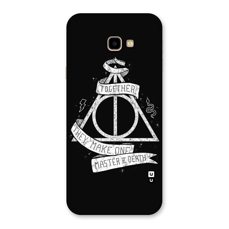 White Ribbon Back Case for Galaxy J4 Plus