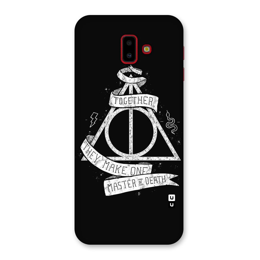 White Ribbon Back Case for Galaxy J6 Plus