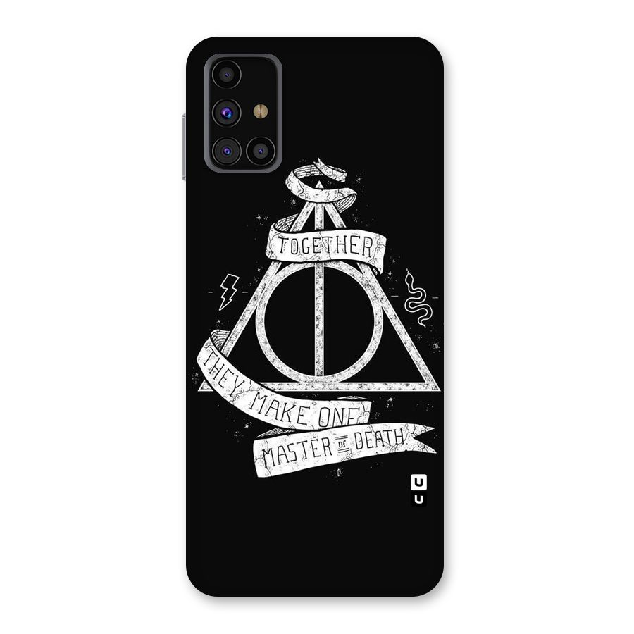 White Ribbon Back Case for Galaxy M31s