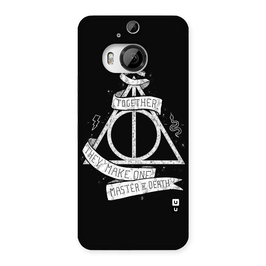 White Ribbon Back Case for HTC One M9 Plus