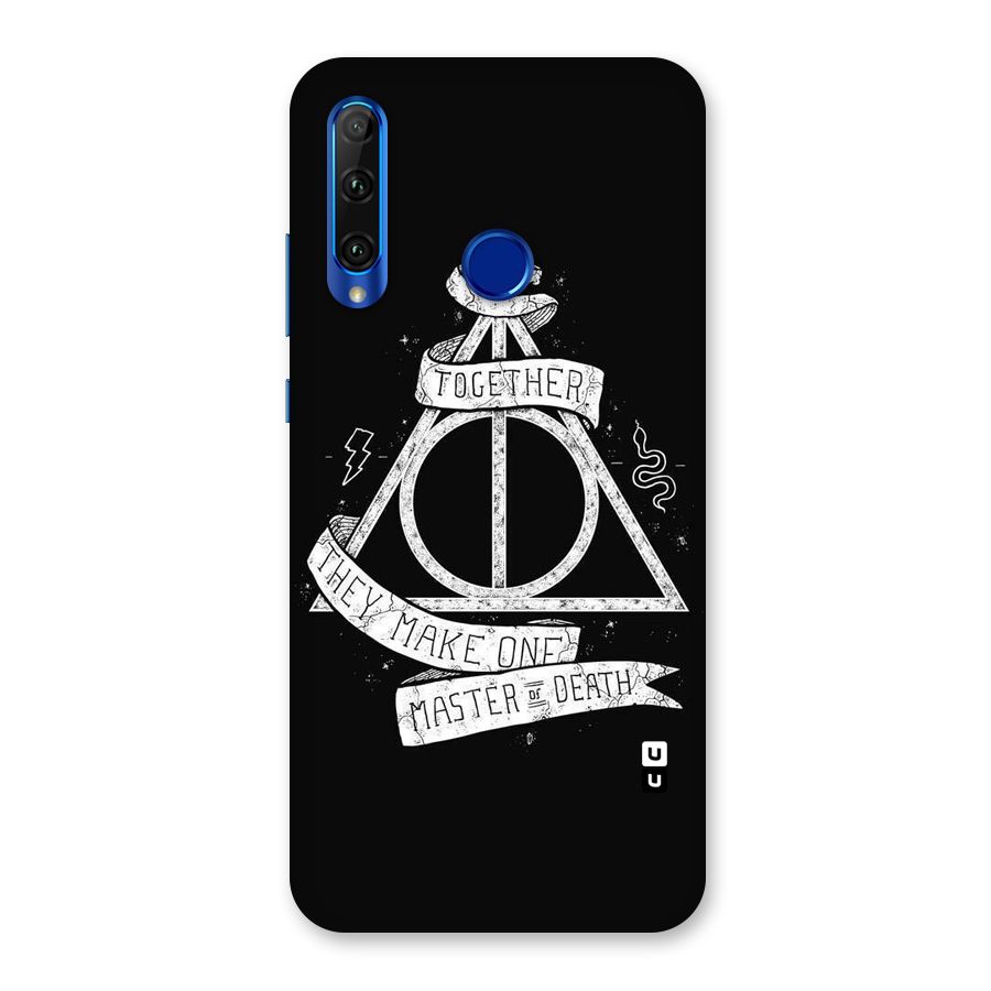 White Ribbon Back Case for Honor 20i