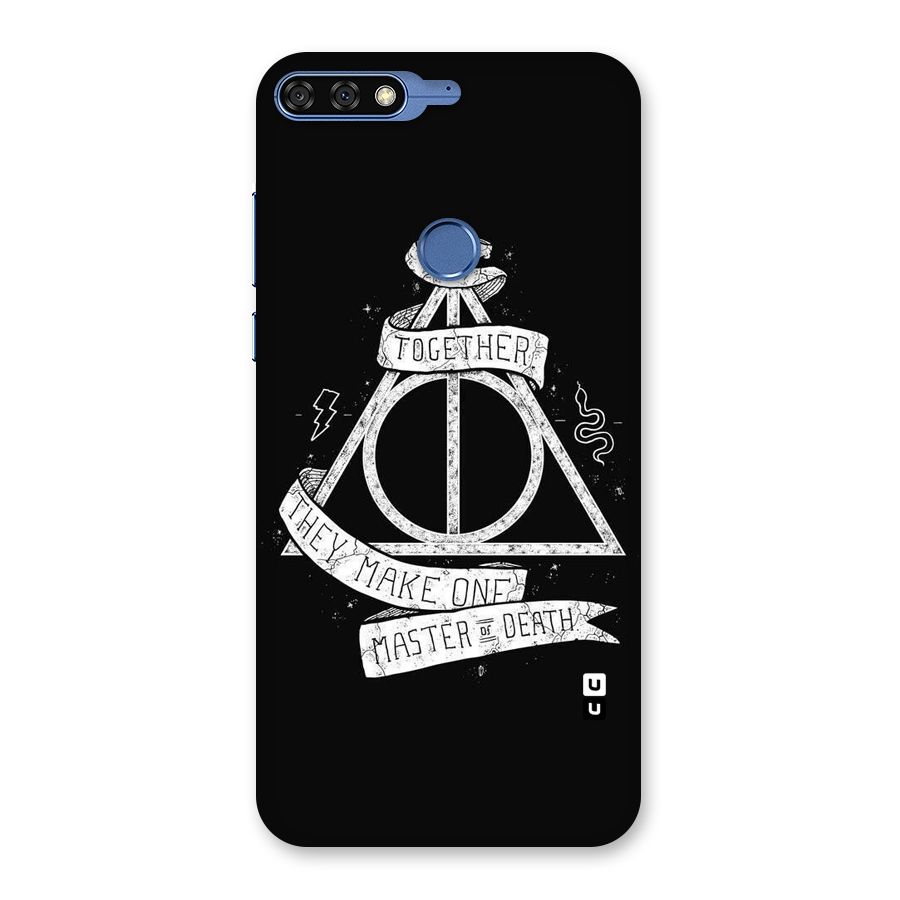 White Ribbon Back Case for Honor 7C