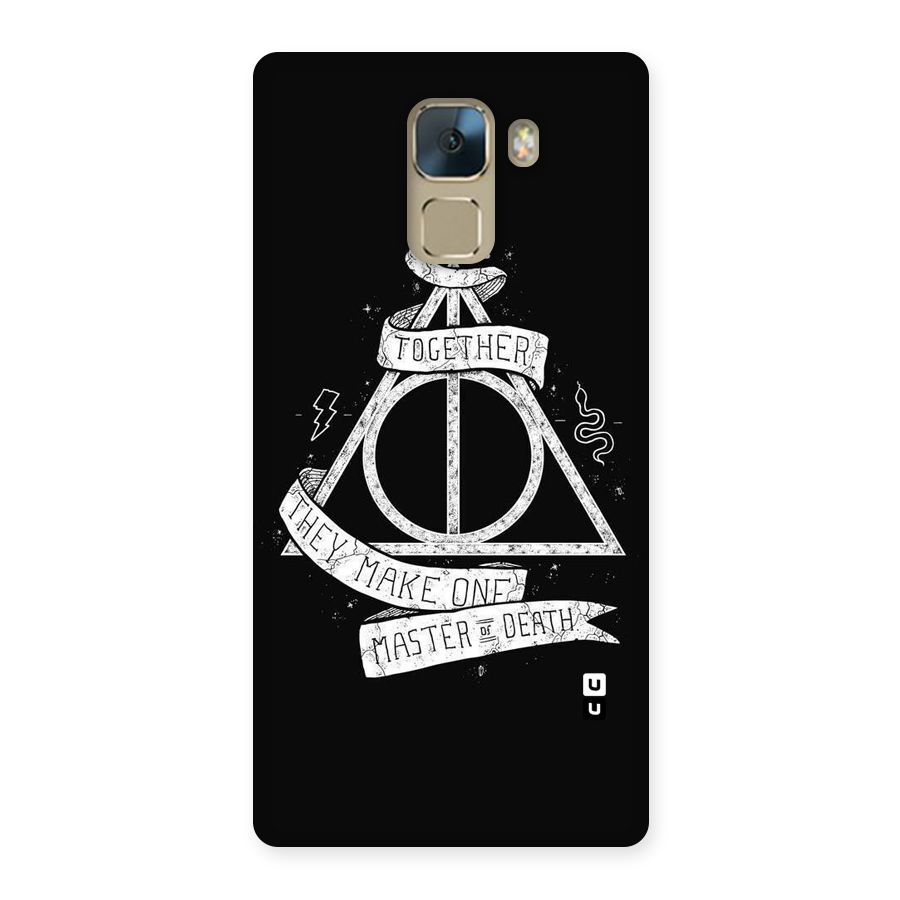 White Ribbon Back Case for Huawei Honor 7
