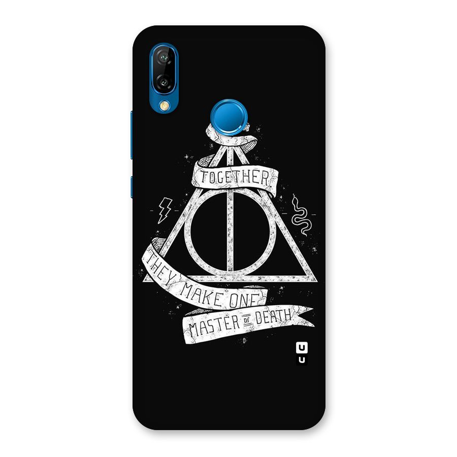 White Ribbon Back Case for Huawei P20 Lite