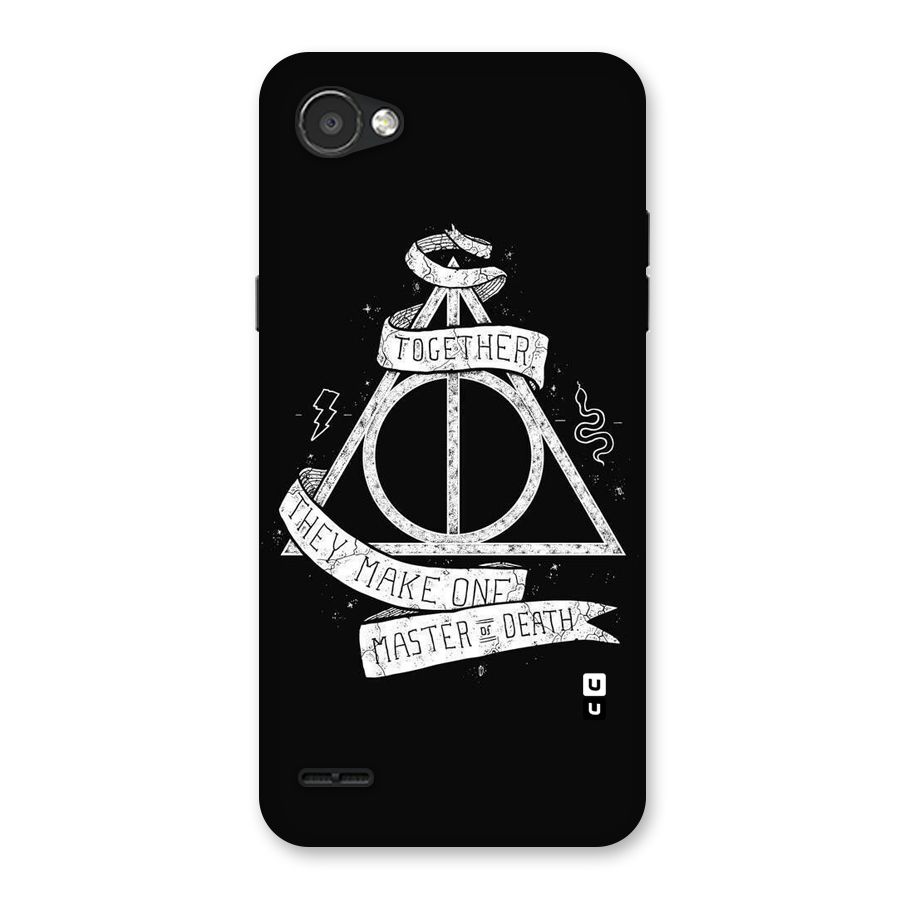 White Ribbon Back Case for LG Q6