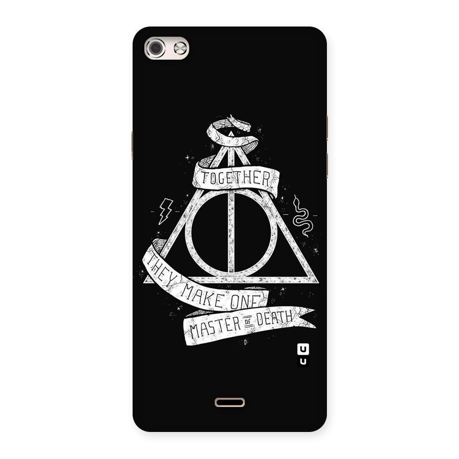 White Ribbon Back Case for Micromax Canvas Silver 5